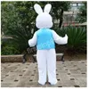 Halloween White Bunny Bugs Mascot Costume Högkvalitativ tecknad anime Temakaraktär Vuxna storlek Julfest utomhus reklamdräkt