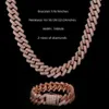 marka moda kobieta w pełni vvs moissanite luksusowy kubańska łańcuch linków drobnowociśniaka biżuteria bagietka diamentowy naszyjnik 925 Srebrna bransoletka