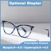 Sonnenbrille Damen Brille Vintage Acetat Metall Cat Eye Brillen Rezept Myopie Damen 2023 Retro Anti Blaues Licht Kurzsichtig