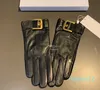 Leather Gloves Women Thick Warm Plush Mittens Touch Screen Leather Gloves With Box