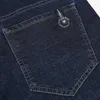 Herren-Jeans, gerades Bein, hohe Taille, klassische Vintage-Hose, Denim-Stoff, blau, Business-Stil, Herbst, Stretch, lässig, für Herren