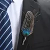 Brooches Feather Brooch Lapel Pin Fashion Designer Handmade Men Women Novelty Peacock Dress Suit Accessory Gift