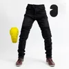 Men's Jeans Motorcycle Riding Scooter Motocross Racing Cycling Pants With Protectors Knee Hip Pads