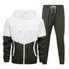 Men's Tracksuits Sports Coat Zipper Soft 2 Set For Men Simplicity Street Hoodies Pants Suit Outdoor Sporty Style Sweat