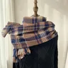 Sciarpe Donna Autunno Inverno Sciarpa Calda Morbida di Grandi Dimensioni Sciarpe Classiche Coperta Dell'involucro Dello Scialle Plaid Di Natale 2023 Cashmere