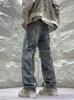Jeans pour hommes Yihanke Loose Y2K Streetwear Gothic Punk surdimensionné Pantalons décontractés Femmes Jambes larges Hommes