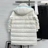 Kanadische Designer-Pufferjacke in mittlerer Länge, Gänsedaunen-Parkas, dicke warme Wintermäntel für Damen, winddicht, Streetwear959943 dfashion98