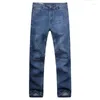 Herren Jeans Patchwork Lässige Baumwollhose Männer Mode Gerade Lose Baggy Harem Denim Hosen 4 Season Edition Blau Plus Größe 28-48