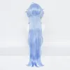 Anime Costumes Genshin Impact Ganyu Cosplay Wig Long Blue Gradient Heat Resistant Synthetic Hair Halloween Wigs Cap