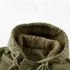 Men's Vests Winter Cotton Coat Hooded Thick Cashmere Vest Military Cargo Fleece Sleeveless Jacket Loose Plush Waistcoat