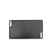 Pannen 18" 10,23" Gietijzeren dubbelzijdige grill Bakvormen zonder coating BBQ-grille Braadpan