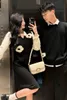 Men's Hoodies 8506#2023 Real Couples Wear Autumn And Winter Korean Version Fashion Slim-fit Female Dress Male Pullover Sweater