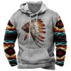 Hoodies للرجال Sweatshirts 2023 New Vintage Men's Hoodie Indian Print Harajuku ملابس الشوارع للجنسين ذكور ذكور ذكور العلامة التجارية غير الرسمية topsl231003