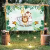 Bakgrundsmaterial Jungle Animal Backdrop Jungle Party Decoration Wild One Safari Födelsedagsdekorationer Baby Shower Boy Girl 1st Birthday Bakgrund YQ231003