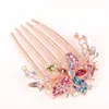 Hair Clips Accessory Headwear Inlaid Rhinestone Flower Comb Hairpin Elegant Women