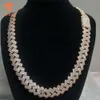 Collar Vvs de alta calidad para mujer, cadena cubana de Hip Hop con diamantes de moissanita, Baguette, nuevo diseño, marca a la moda, 2023