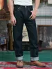 Men's Jeans Middle Waist 23OZ Thick Selvedged Denim Bukleback Straight Amekaji Cowboy Motorcycle Cargo Pants