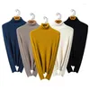 Herrtröjor 2023 Autumn Winter Turtleneck tröja Fashion Casual Slim Pullovers Male varumärkeskläder 8 färger