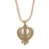 Ожерелья с подвесками из нержавеющей стали, ожерелье сикхизма, сикхские кханда, сикхские религиозные украшения258s