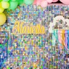Background Material Ins FB Hot Sequin Panel Backdrop Wedding Baby Shower Birthday Party Christmas Decoration Gorgeous Backdrop Wall Decorative Plate YQ231003