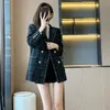 Kvinnors jackor rockar ny mode koreansk casual tweed plädjacka för kvinnor höst vinter liten doftstil ull elegant ytterkläder 2024