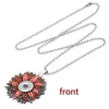 Chains Love Heart Sunflower Flower Halloween Skull Acrylic Print 20mm Snap Button Necklace DIY Jewelry Ak03