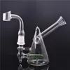 Mini vetro spesso colorato Dab Rig Bong narghilè Tubi per acqua in linea Perc con cupola e chiodo per bruciatore a olio per unghie Banger