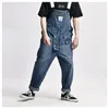 Jeans viola Pantaloni denim Jeans uomo Designer Pantaloni cargo blu lavati effetto consumato Pantaloni multi-tasche Pantaloni larghi casual Ameki Tuta da lavoro 974