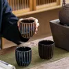 Çay Bardak Seramik Kahve Sağı Seti Ticari Japon High-End Süt Mağazası Retro Stoare Water Bowl