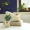 Vasos dos desenhos animados coala flor resina planta potes bonsai cerâmica suculenta plantador ornamento decoração do jardim vasos de flores