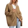 Kvinnors stickor Kvinnor s Cardigan Sweaters Solid Color Open Front Sticked Cardigans Fall Casual Moft Loose Knapp Knitwear