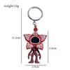 Keychains Stranger Rafflesia SPP Monster Eleven Dustin Silicone Pendant Keyrings 11 Doll Car Key Holder för ryggsäcksmycken