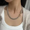 Chaînes Flashbuy Design Blanc Gris Perles Chaîne Colliers Pour Femmes 2023 Automne Hiver Déclaration Haute Qualité Mode Bijoux Cadeau