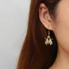 Dingle örhängen rostfritt stål insekt silverfärg och guldpläterad modetrend dropp smyckespresent för kvinnor