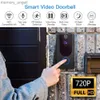 Dzwonki do drzwi CDYCAM Wi-Fi Doorbell Wodoodporny 720p IP Video Intercom PIR Alarm Bezprzewodowy kamera bezpieczeństwa z akumulatorami i odbiornikiem YQ2301003