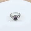 Woman Designer Zircon Twist Love Round Rings Amethyst Ring Luxury Wire Cz Inlaid Classic Diamond Ladies Jewelry Fashion Women Anniversary Gift