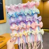 Forcine per bambini Farfalla Nastro lungo Fiocco Artiglio per capelli Clip laterali per donne Ragazze Bambini Forcina Regalo Accessori per capelli per feste Copricapo Ornamento 2758