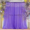 Bakgrundsmaterial Bröllop Bakgrund Tulle Sheer Chiffon Fabric Arch Drap Curtain Stol Sashes Decor Yarn Party Wall Hem Hanging Decoration YQ231003