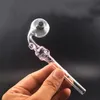 Cheap Glass Oil Burner Pipe Skull Smoking Pipes Curved Hand Spoon Pipe Thick Pyrex Glass Oil Burner Pipes Smoking Accessories with Balcncer 30mm Ball