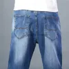 Jeans masculinos finos de perna reta calças soltas verão novo estilo clássico avançado estiramento calças soltas 7 cores disponíveis tamanho 35 42l231003