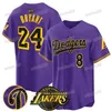 カスタム8 24 Bryant KB Black Mamba Dodgers Baseball JerseyEDカスタム名任意の番号高品質