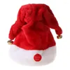 Berets Christmas Hat Electric Musical Sing Dance Swing Cap Ozdukanie imprezowe dla domu Dom dla dzieci Prezent