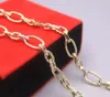 Chains Pure Au750 18K Geel Gouden Ketting Mannen Vrouwen Lange Ovale Link Ketting 9.7g 20inch