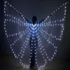 Vêtements de scène pour femmes, accessoires de Performance à ailes LED, barre alimentée par batterie avec bâton, cape de danse du ventre d'halloween, fête