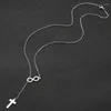 Pendant Necklaces Simple Fashion Eternal Cross Combination Necklace Stainless Steel Women's Men's Accessories 2 Colors Wholesale