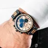 Outros relógios Bobo Bird relógio de madeira homens erkek kol saati luxo elegante relógios de madeira cronógrafo militar relógios de quartzo em caixa de presente de madeira 230928