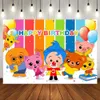 Hintergrundmaterial, 120 x 80 cm, Plim-Hintergrund, Kindergeburtstag, Party, Fotografie, Cartoon-Schwein, Bär, Fotohintergrund, Regenbogen-Vinyl, Dekoration, Requisiten, Banner, YQ231003