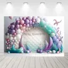 Background Material Mermaid Birthday Party Decoration Backdrop Fish Shark Baby Birthday Party Cake Smash Photography Background Photo Studio Vinyl YQ231003