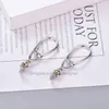 Jewelry Earring Designers Stud Dy Earrings Sliver Double Wearing Twisted Thread Silver Needle Earrings Women Fashion Versatile Platinum Plated TGX7