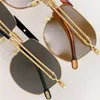 Новый модный дизайн, квадратные солнцезащитные очки 40044U, металлическая оправа, двойные морские веревочные дужки, авангардный стиль, уличные защитные очки UV400